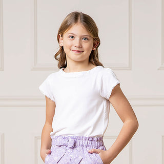 Organic Knit Top with Tulip Sleeves - By Baano