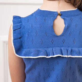Ruffle Yoke Organic Sweater Dress - By Baano