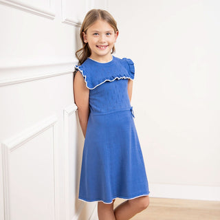 Ruffle Yoke Organic Sweater Dress - By Baano