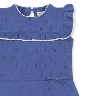 Ruffle Yoke Organic Sweater Dress - By Baano