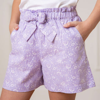 Linen Pull-On Paperbag Shorts - By Baano
