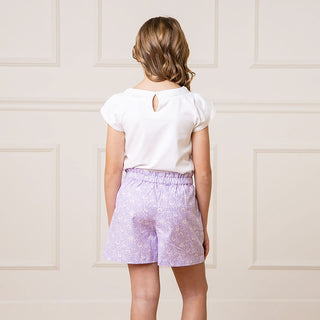 Linen Pull-On Paperbag Shorts - By Baano