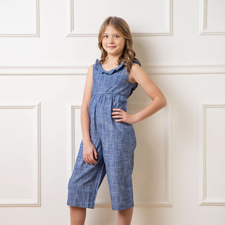 Ruffle Neck Organic Jumpsuit - Baby - By Baano