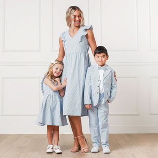 Organic Seersucker Suit Jacket - Baby - By Baano
