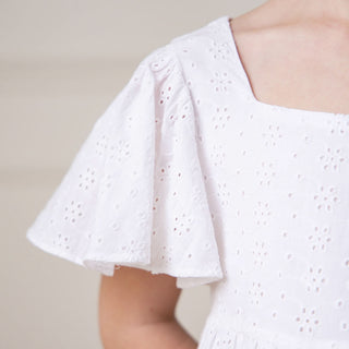 Flutter Sleeve Organic Empire Dress - By Baano