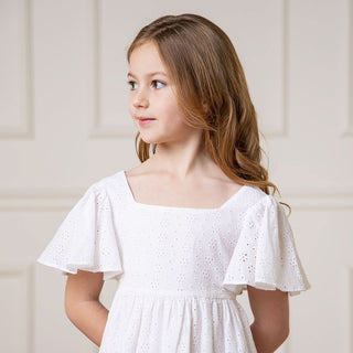 Flutter Sleeve Organic Empire Dress - By Baano