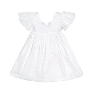 Flutter Sleeve Organic Empire Dress - By Baano