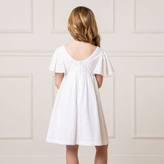 Flutter Sleeve Organic Empire Dress - By Baano