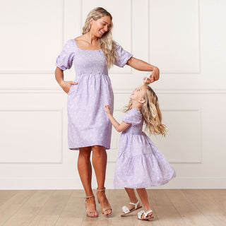 Smocked Bubble Sleeve Dress - Glamourous Grace