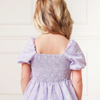 Smocked Bubble Sleeve Dress - Glamourous Grace