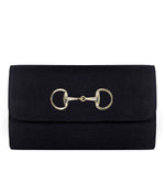 Avery Clutch - Black - XL Gold Charms
