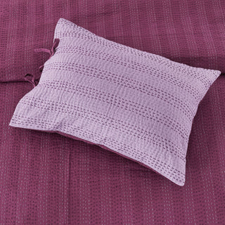 Hand Stitched Reversible Kantha Pillow Sham Pairs