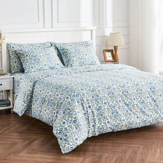 Arts & Crafts Floral Printed Duvet Set