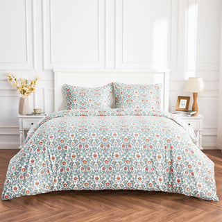 Arts & Crafts Floral Printed Duvet Set
