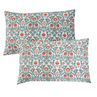 Arts & Crafts Floral Printed Pillowcase Pair