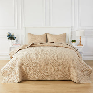 Halo Cotton Voile Hand Stitched Quilt Set