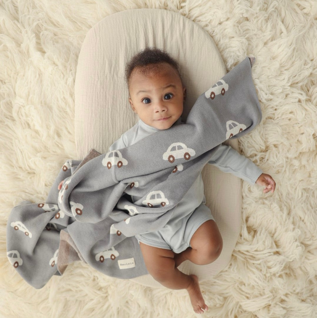 100% Cotton Luxury Knit Car Swaddle Blanket - By Baano