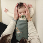 Luxury Cotton Deer Knit Swaddle Baby Blanket - By Baano