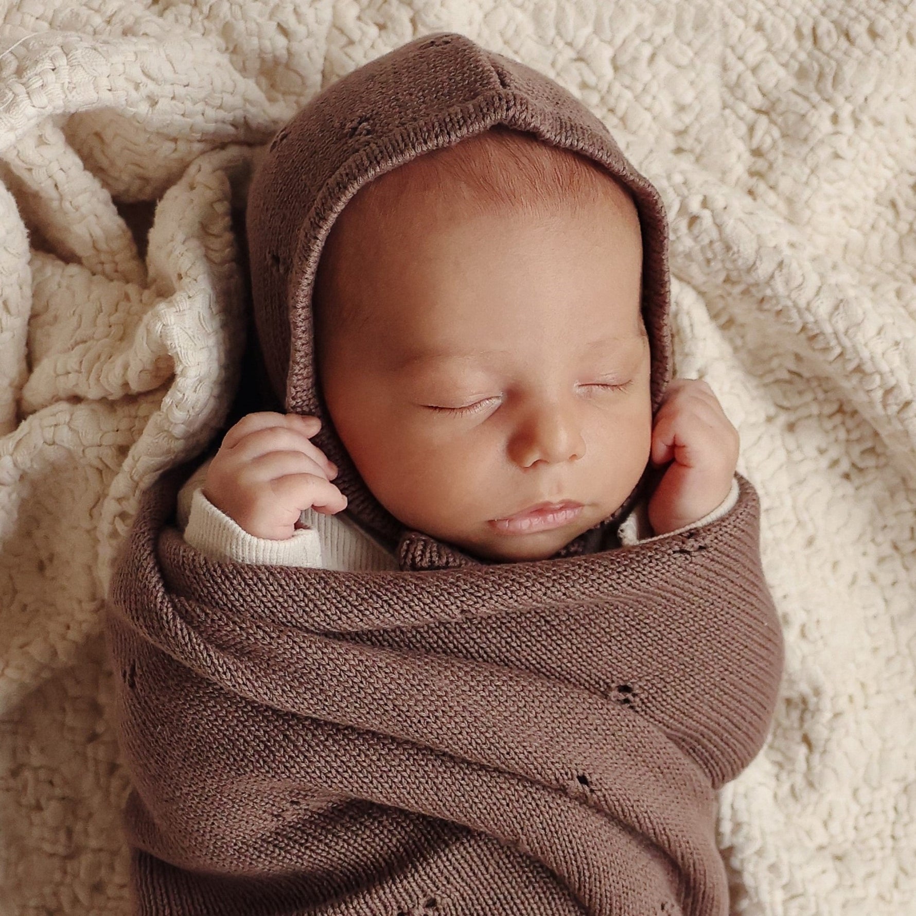 Organic Pointelle Luxury Knit Swaddle Blanket - By Baano