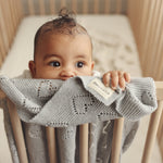 100% Cotton Luxury Knit Heart Swaddle Baby Blanket - By Baano