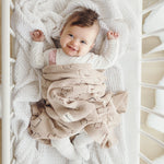 100% Cotton Luxury Knit Heart Swaddle Baby Blanket - By Baano