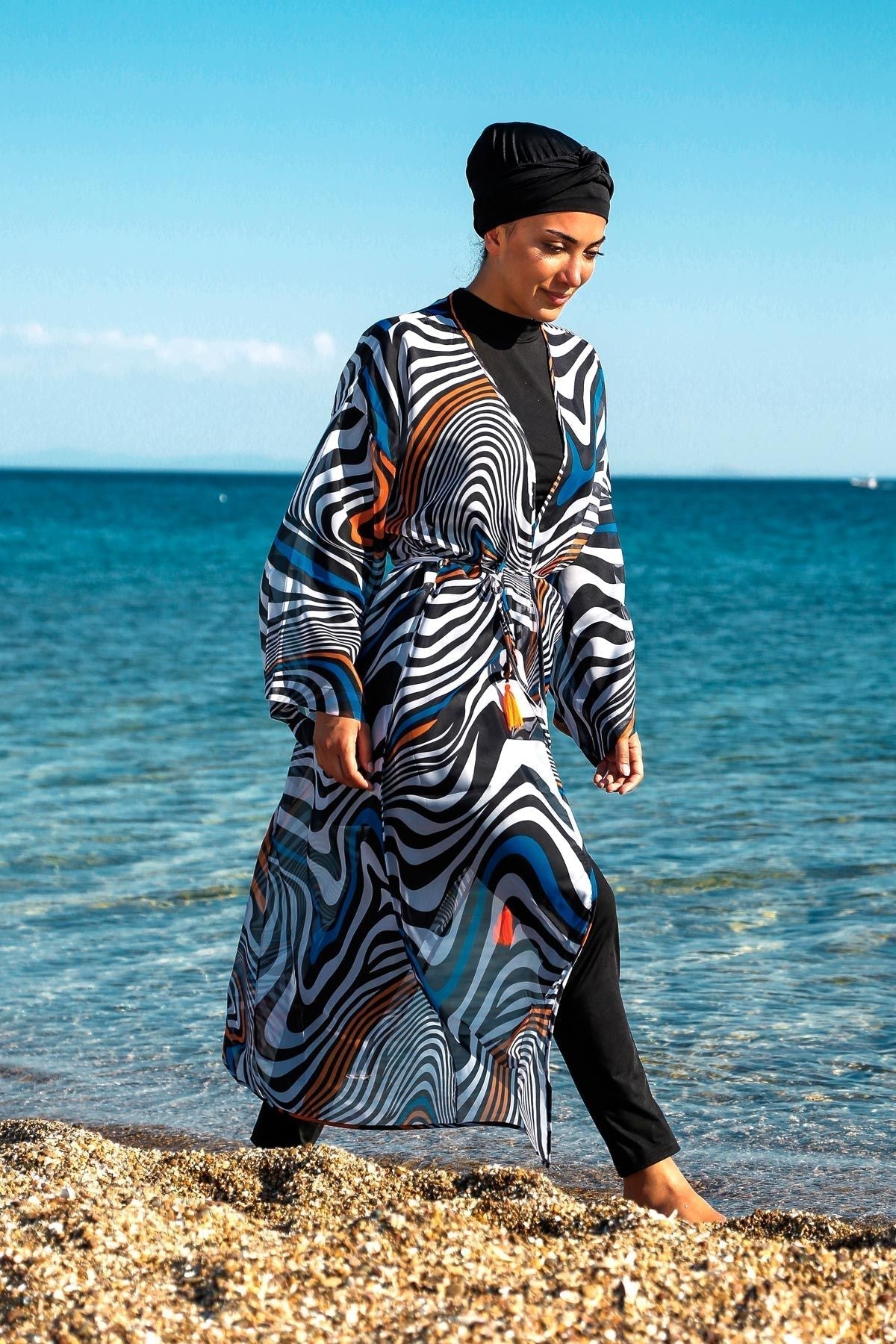 Colourful Pareo Kimono P2205 Marina Modest