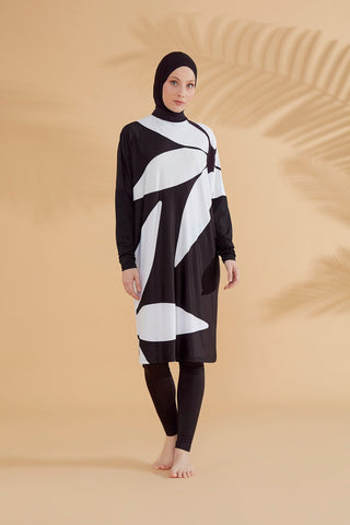 Lycra Black Burkini Modest Swimwear M2309 - By Baano