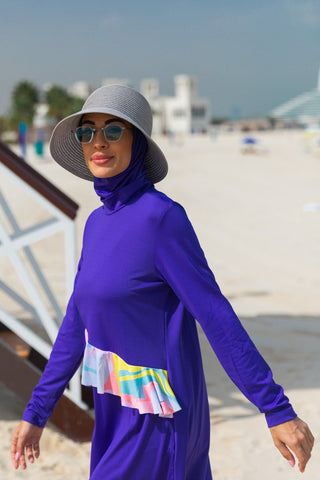 Lycra Purple Burkini Modest Swimwear M2321 - By Baano