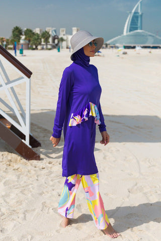 Lycra Purple Burkini Modest Swimwear M2321 - By Baano