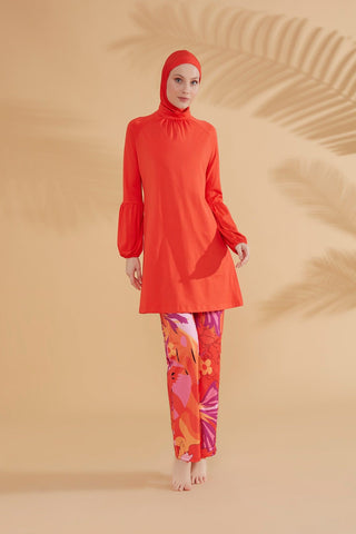Lycra Orange Burkini Modest Swimwear M2317 - By Baano