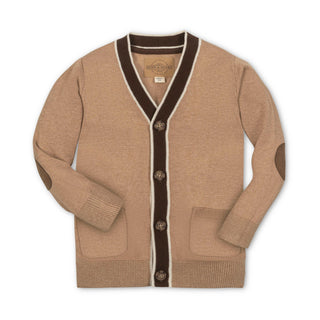 Organic Tipped Cardigan with Elbow Patches - Glamourous Grace