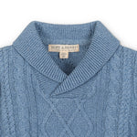 Organic Shawl Collar Cable Sweater - Glamourous Grace