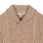 Organic Shawl Collar Cable Sweater - Glamourous Grace