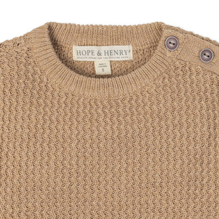 Organic Crewneck Sweater with Buttons - Glamourous Grace