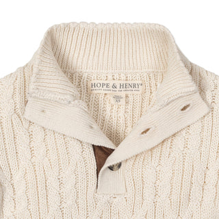 Organic Mock Neck Cable Sweater - Glamourous Grace
