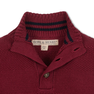 Organic Mock Neck Stripe Sweater - By Baano