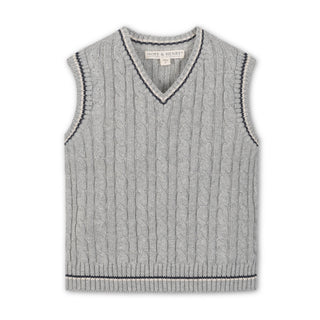 Organic Cable Sweater Vest - By Baano