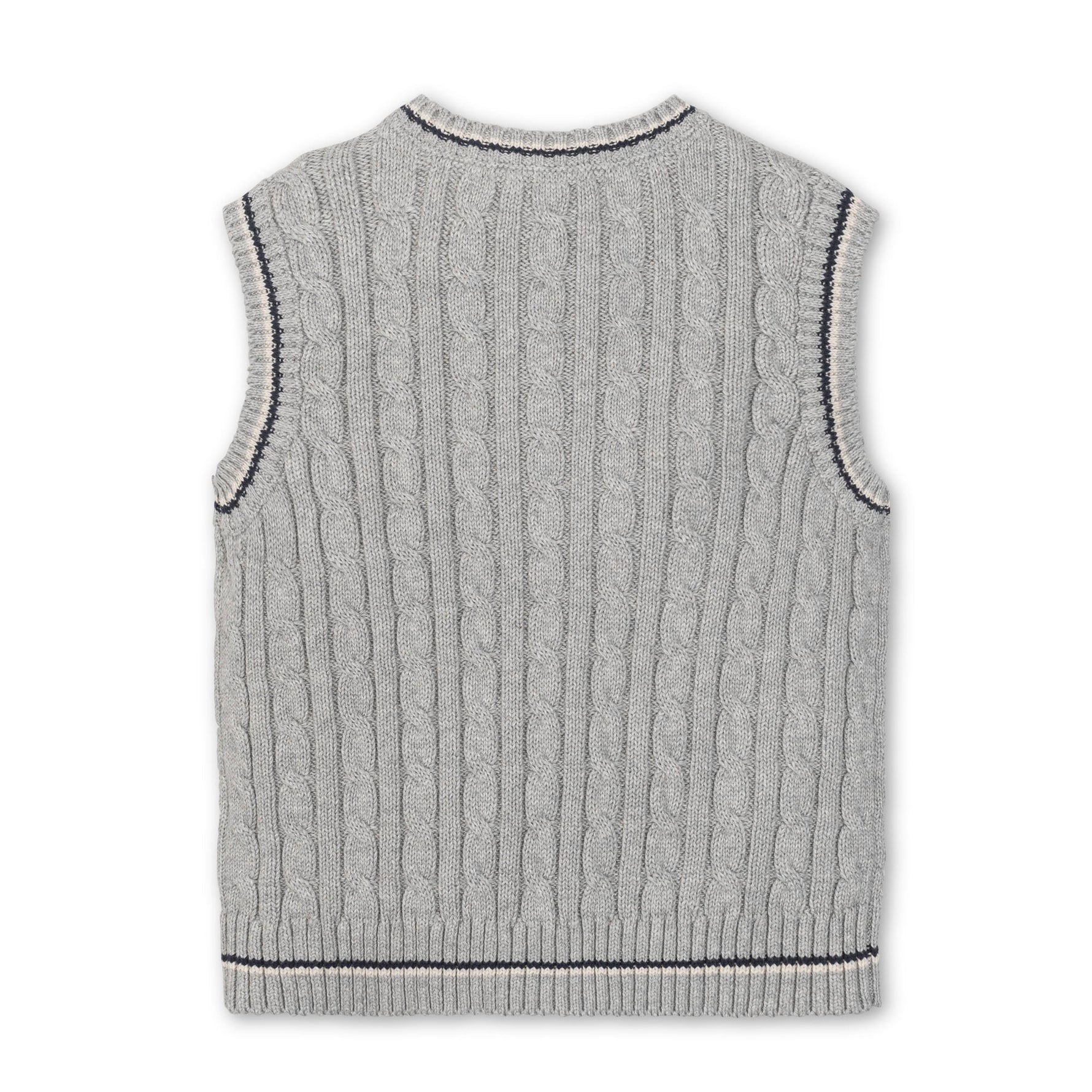 Organic Cable Sweater Vest - By Baano