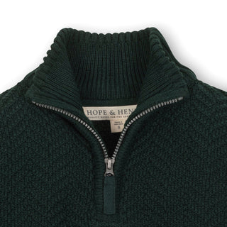 Organic Half Zip Cable Sweater - Glamourous Grace