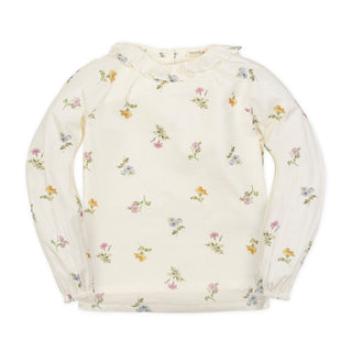 Organic Ruffle Collar Top - By Baano