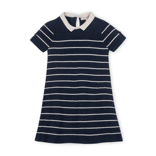 Organic Short Sleeve Collared Sweater Dress - By Baano