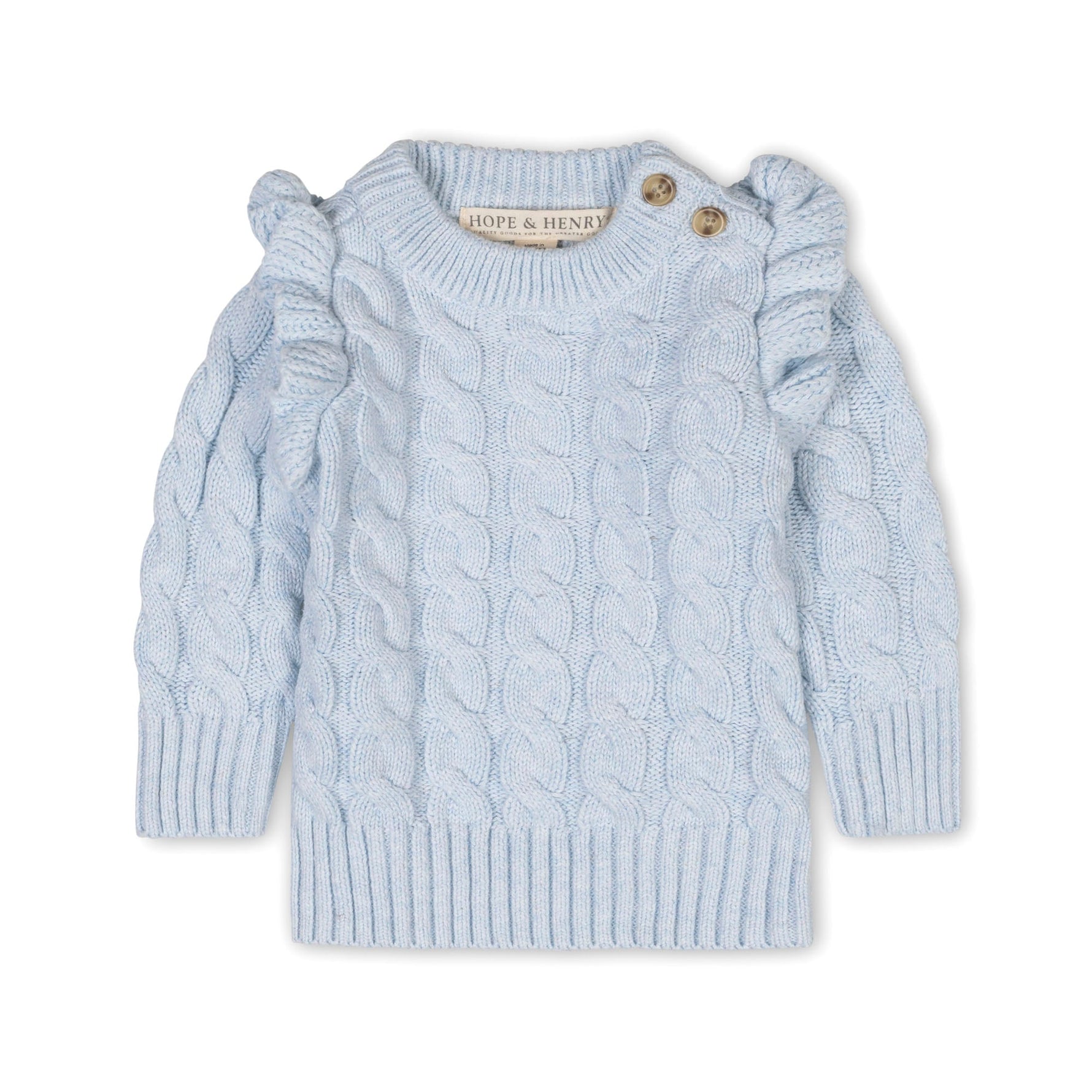 Organic Mock Neck Ruffle Sweater - Glamourous Grace