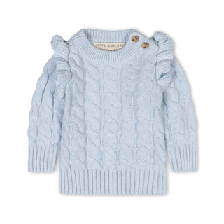 Organic Mock Neck Ruffle Sweater - Glamourous Grace