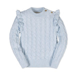 Organic Mock Neck Ruffle Sweater - Glamourous Grace