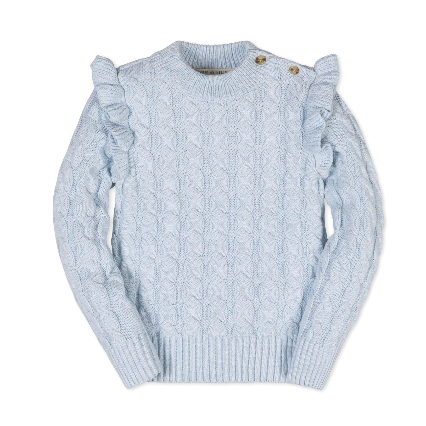 Organic Mock Neck Ruffle Sweater - Glamourous Grace