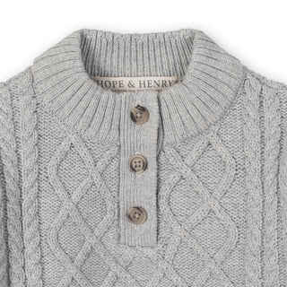 Organic Mock Neck Button Placket Sweater Dress - Glamourous Grace