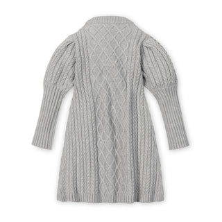 Organic Mock Neck Button Placket Sweater Dress - Glamourous Grace