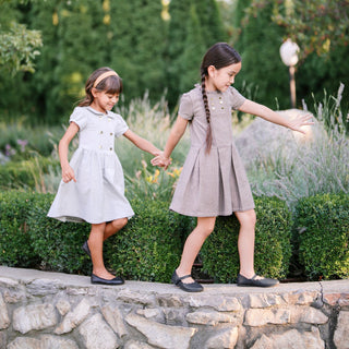 Organic Ruffle Collar Drop Waist Dress - Glamourous Grace