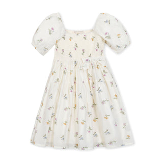 Organic Smocked Bubble Sleeve Dress - Glamourous Grace
