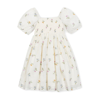 Organic Smocked Bubble Sleeve Dress - Glamourous Grace